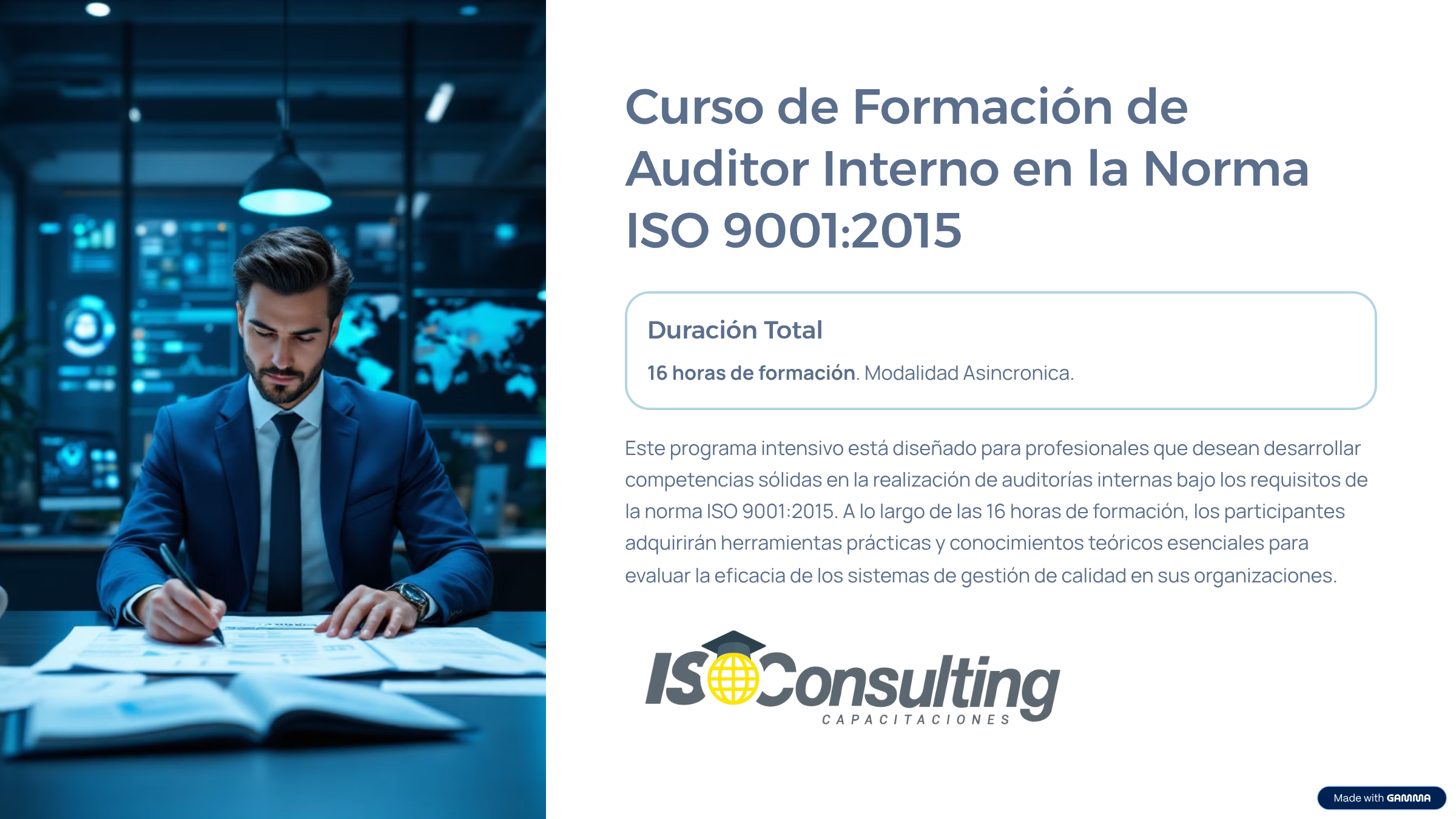 Curso Asincronico Formación de Auditor Interno Norma ISO 9001:2015